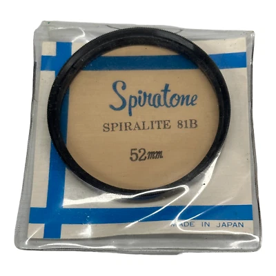 Spiratone Spiralite Coated 52mm 81B Made In Japan Color Correcting Filter - Image 1 of 4