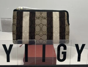 ๐ผ๐ฆ Coach C4566 ๐ผ๐ฆ Signature Jacquard Credit Card Wristlet Bag ๐ผ D1004 - Picture 1 of 7