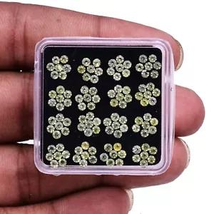VVS 112 Stück Natürlich Peridot Rund Diamant Cut 2mm Lose Unbehandelt Edelsteine - Bild 1 von 4