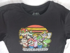 size XL SUPER MARIO men's T Shirts color Black with Supermario and Friends - Picture 1 of 6
