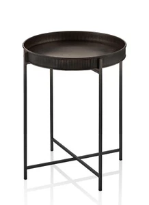 The Mia Black Round Side Table - Picture 1 of 2