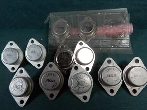RCA NOS? TO-3 Transistors 2N6247 2N3669 SK3009 2N6259  2N6472 - Untested - Picture 1 of 6