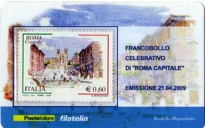 Repubblica - 2009 - € 0,60 - Roma Capitale - Tessera Filatelica - Picture 1 of 1