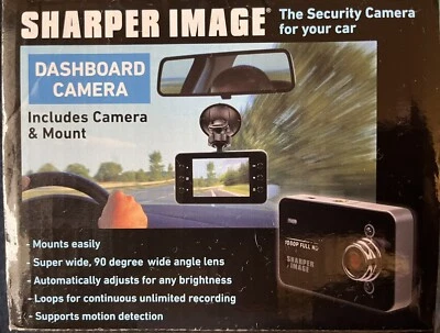 Dashboard Camera -2018 Sharper Image Dashboard Security Camera & Mount (SI-AA15) - Image 1 of 4