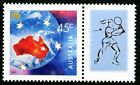 2002 Melbourne Stamp Show 45c Globe MUH With Personalised Tab (Blue)