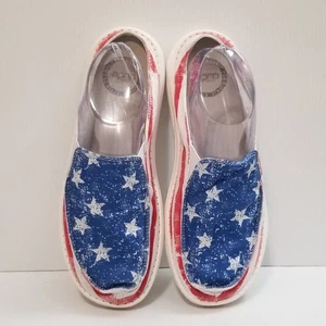 Zapato para mujer Hey Dude Lexi Star con lentejuelas talla 8 4 de julio bandera cómodo - Imagen 1 de 14