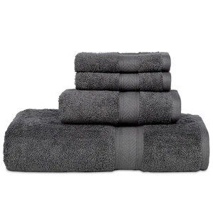 100% Cotton Bath Towels Set of 4 (1 Bath Towel, 1 Hand Towel & 2 Wash Cloths)... - Picture 1 of 7