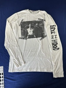 White Long Sleeve Ice Cube BOYZ IN THE HOOD Size Medium T Shirt - Picture 1 of 9