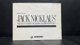 Nintendo NES UK Instruction Manual Jack Nicklaus Golf