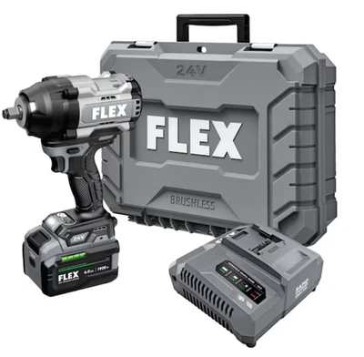 Комплект аккумуляторов FLEX 24 В 1/2 дюйма с высоким крутящим моментом 6,0 Ач - FX1472-1H - Изображение 1 из 4