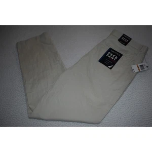 Nautica Pants Mens Size 33 x 32 Deck Stretch Khakis Chinos Flat Cotton Blend NEW - Picture 1 of 8