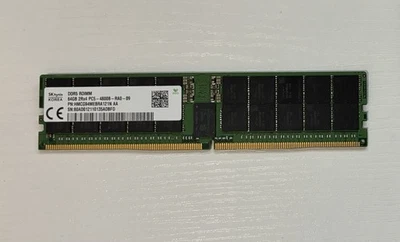 HMCG94MEBRA121N SK HYNIX 64GB 2RX4 PC5-4800B DDR5 RDIMM SERVER MEMORY - Image 1 of 2