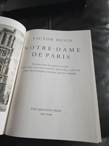 Notre - Dame De Paris - Victor Hugo (1955, Hardcover) Heritage Press mit Beleg - Bild 1 von 13