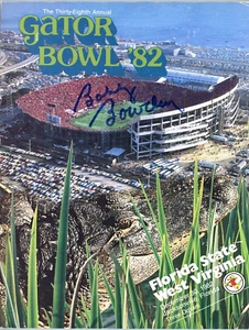 Bobby Bowden Signed Florida State West Virginia 1982 Gator Bowl Program - Proof - Picture 1 of 2