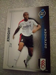 (◡̈ )/  FULHAM Shoot Out Card 2005-2006  Premier League ZAT KNIGHT