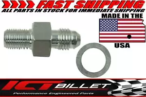 ICT Billet -4AN Male to M10-1.0mm Male Adapter Fitting Aluminum - Foto 1 di 2