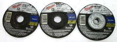 Disco de molienda Milwaukee - 49-94-4580 - Metal - Lote de 3 - 4-1/2" x 1/4" x 7/8" Foto 1 de 2