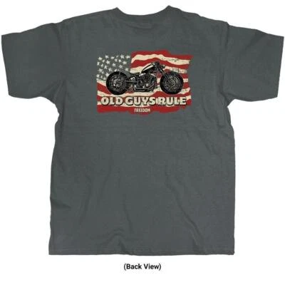 Nueva Camiseta Old Guys Rule "Freedom Ride" Motocicleta Hombre, Elige Talla Foto 1 de 4