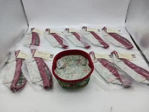Longaberger Holiday Helper Fabric Basket Liner Lot Of 10 - Picture 1 of 5