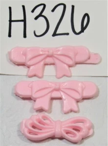 Girl's Plastic Barrettes Bow Hair Clips Pink Vintage - Picture 1 of 9