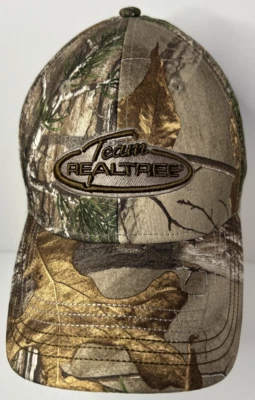 Cap Team Realtree Hunting Camouflage Hat  6 Panel Polyester Pre Curved OCG-201 - Image 1 of 4