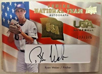 2008 Upper Deck USA National Team RYAN WEBER ROOKIE RC AUTOGRAPH! /375 FREE S&H! - Image 1 of 2