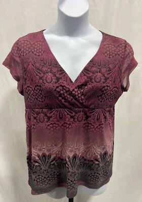 Blusa estilo envolvente Liz Wear con estampado floral talla XL Foto 1 de 4