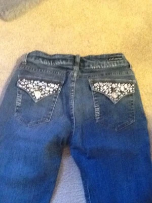 La Idol Jeans Crystal Studs Women's Boot Cut Size 3 - Image 1 of 4