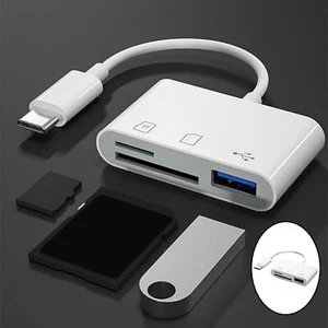 USB C TF SD Card Reader SD to USB C Adapter for Phone Computer USB C Devices - Picture 1 of 6