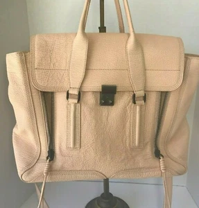 3.1 PHILLIP LIM HANDBAG LIMITED EDITION PASHLI PINK CRINKLED CALF SKIN LEATHER - Picture 1 of 9