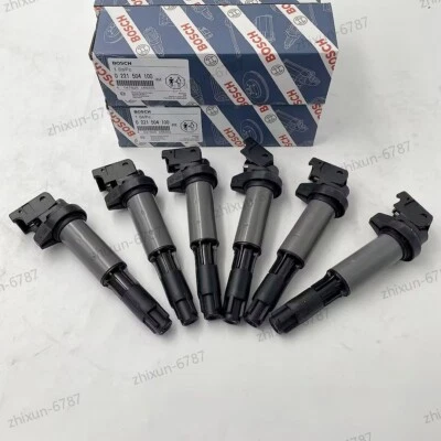 Bobinas de encendido 6 piezas 0221504100 para Bosch BMW 550 545 650 745 750i X5 UF522 UF515 Foto 1 de 4