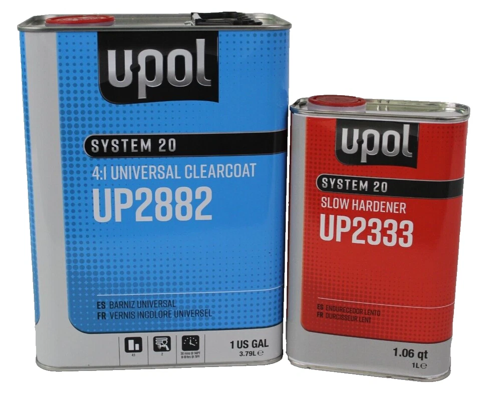 U-POL UP2882 Universal Urethane Clear Coat Gallon Kit W/ UP2333 Slow Hardener - Image 1 of 1