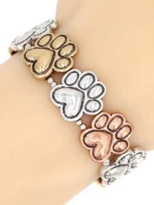 Pulsera elástica tricolor estampado pata - Imagen 1 de 1