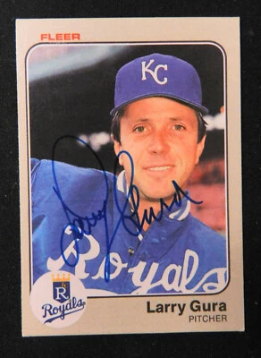 1983 Fleer #113 Larry Gura Autograph Signed Baseball Card - Image 1 of 2