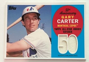 2008 Topps Baseball Gary Carter Game Used Jersey 50th Anniversary Card #d 9/50 - Picture 1 of 1