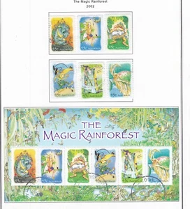 AUSTRALIA ^^^^2002 used Set + Souv/sheet " MAGIC RAIN FOREST"@ lar 4431aust333 - Picture 1 of 1