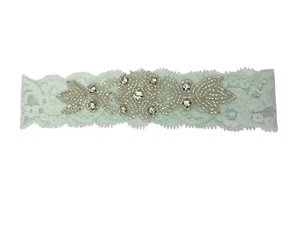 Mint Wedding Prom Garter - Picture 1 of 3