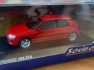 SOLIDO 4311403 Peugeot 306 GTI S16 2002 Rouge 1/43 - Imagen 1 de 3