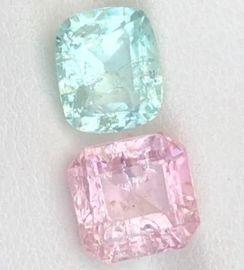 7.40 Carat Natural Faceted Cut Pink & Blue Tourmaline Gemstone From Afghanistan - Picture 1 of 15