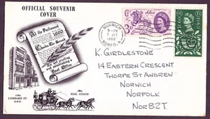 1960 Ufficio lettere generali illustrato primo giorno copertina cancellazione Norwich. - Foto 1 di 2