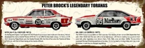 Holden Torana Peter Brock Rustic Tin Metal Sign Man cave Garage Workshop - Picture 1 of 1