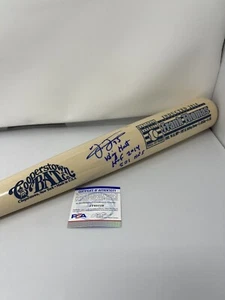 Frank Thomas Signed Inscribed Cooperstown Engraved Hall Of Fame Bat PSA/DNA COA1 - Picture 1 of 5