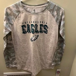 Eagles NFL team apparel long Camo sleeve shirt, 10/12 - Picture 1 of 9