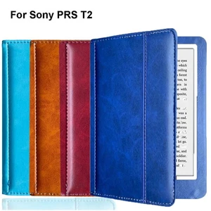Leather E-Reader Case Anti-fall Back Cover Premium Folio Cover for Sony PRS T2 - Picture 1 of 12