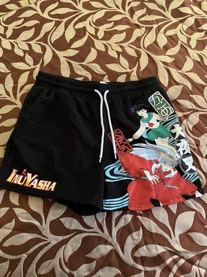 Issac Morris Limited Inuyasha Women's Anime Lounge Shorts Black Large - Image 1 of 4