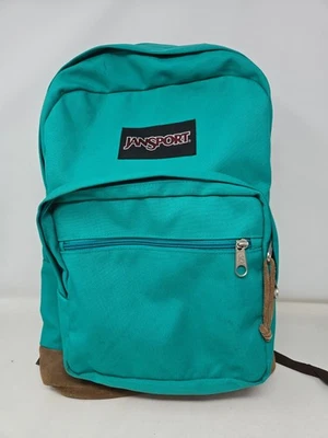 JanSport 右包背包蓝麂皮绒底部经典笔记本电脑书包 — 第 1/4 张图片