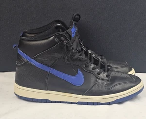 Nike Herren Dunk Hoch Schwarz Jordan Blau Leder Schuhe 2012 317982-046 Größe 9,5 - Bild 1 von 11