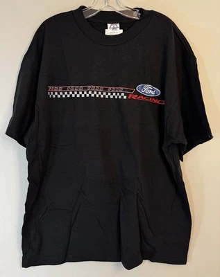 NASCAR Ford Racing Tee Shirt Men’s XL Black Vintage Y2K New In Package NWT - Image 1 of 4