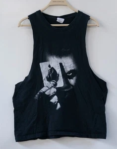 Vintage The Dark Knight Cut Off ärmelloses T-Shirt Herren schwarz Joker Gr. XL - Bild 1 von 7