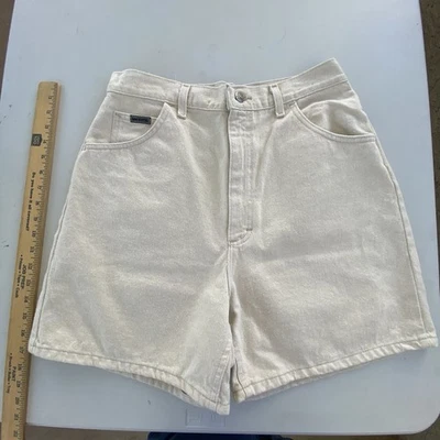Винтажные заклепанные джинсовые шорты Lee 14 MED сделано в США высокая посадка 100% хлопок 80-е - Изображение 1 из 4